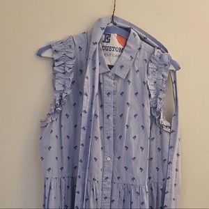 Kate spade blue sleeveless dress size extra large